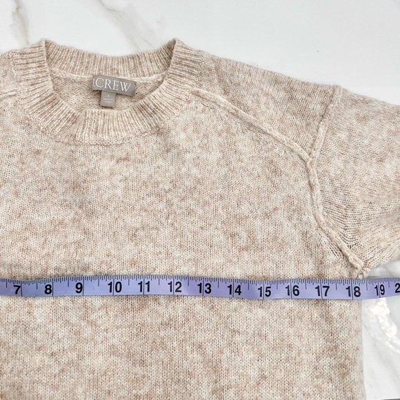 J. Crew Heathered Beige Wool Blend Crewneck Sweater - Picture 7 of 8